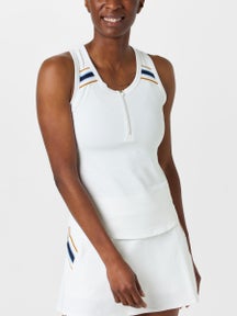 Sofibella Women's Classic Currents Zip Racer Tank