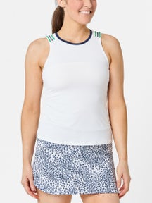 Sofibella Women's Green Spirit Wave Trim Tank