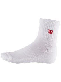 Wilson Core Quarter Sock - White/Red