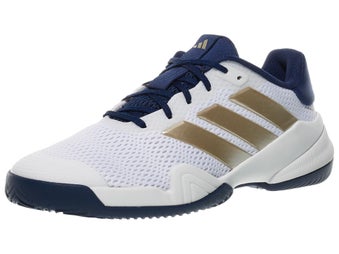 adidas Barricade K White/Gold/Blue Junior Shoes