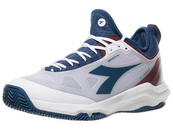 Diadora Blushield Fly 4 Clay Wh/Blue/Maroon Men's Shoes