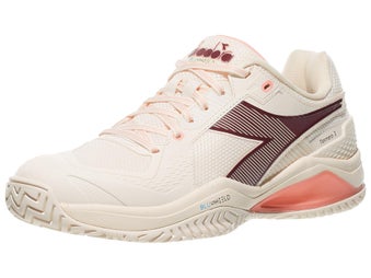 Diadora Blushield Torneo 3 White/Maroon Women's Shoes