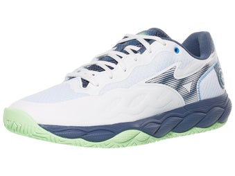 Mizuno Wave Enforce Court Wh/Vintage Indigo Men's Shoes
