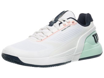 Wilson Rush Pro 5 White/Bay/Coral Men's Shoes