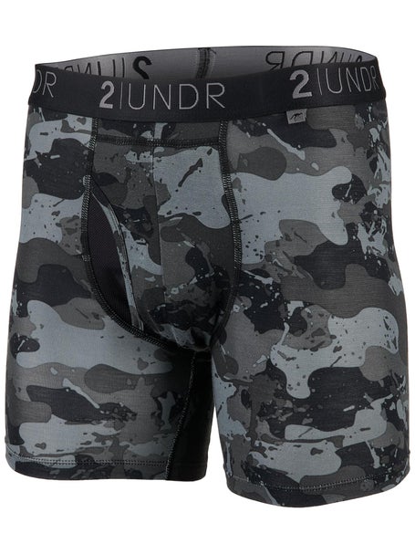 2UNDR Mens Swing Shift 6 Boxer Brief - Blackout