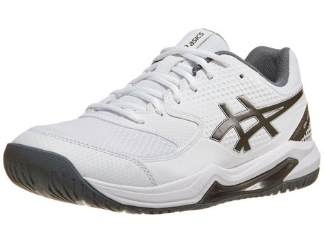 Asics Dedicate 8 Mens Pickleball Shoes-White/Grey