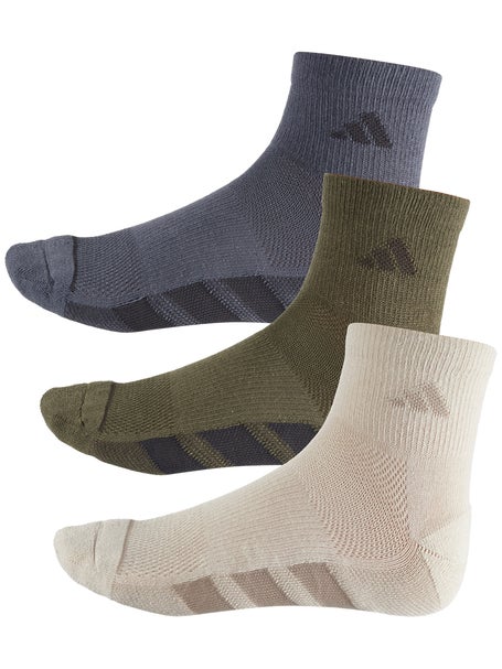 adidas Mens All Day Training 3-Pack Quarter Sock Multi