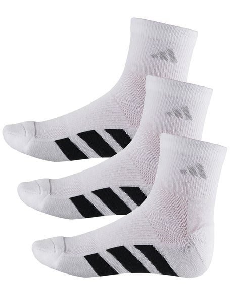 adidas Mens All Day Training 3-Pack Quarter Sock White