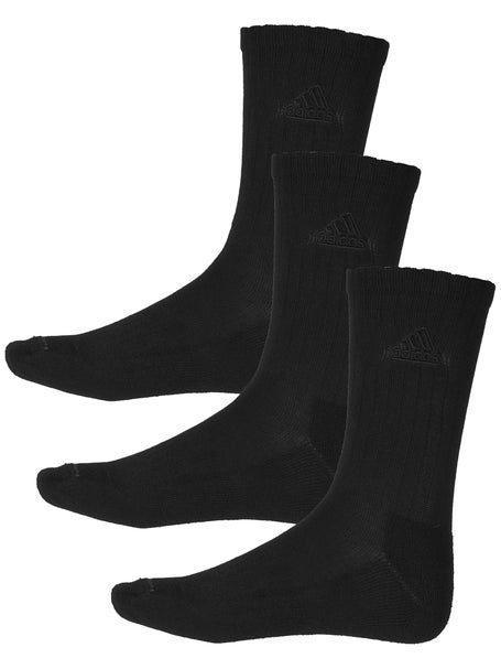 adidas Mens Classic Cushion 2.0 3-Pack Crew Sock Black