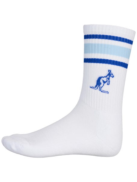 Australian Mens Crew Player Socks White/Blue