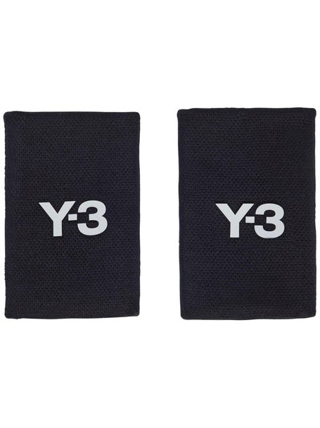 adidas Mens Y-3 Doublewide Wristbands-Black/Orbit Grey