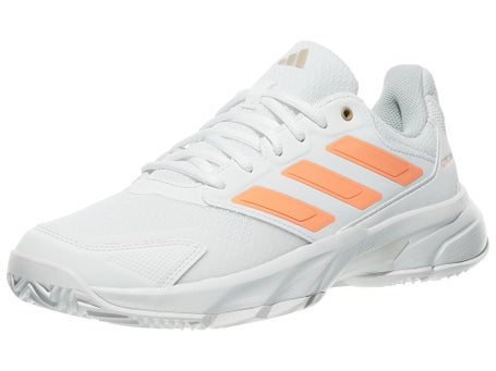 adidas CourtJam Control 3 White/Orange Womens Shoes