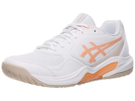 Asics Gel Dedicate 9 Wh/Cantaloupe Womens Shoes