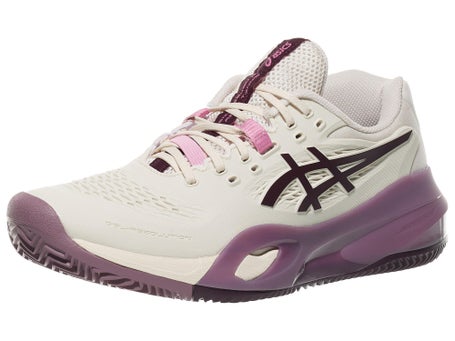 Asics Gel Resolution X Clay Oat/Aubergine Womens Shoes