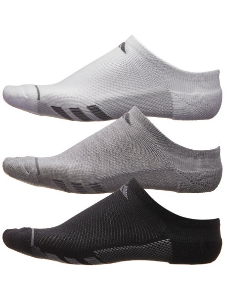 adidas Womens Superlite Stripe II 3-Pack No Show Socks