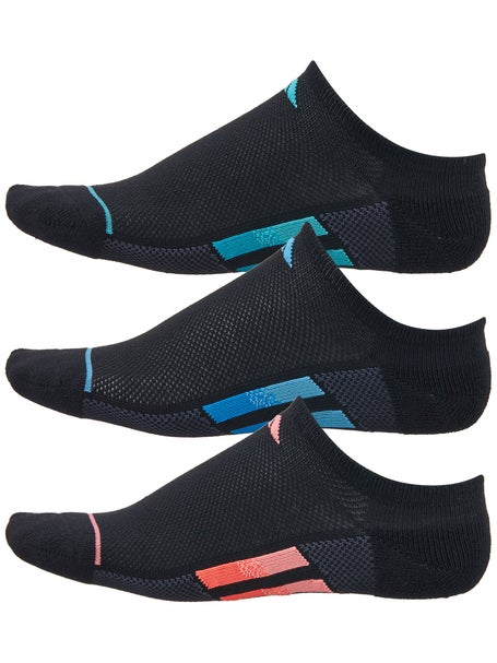 adidas Womens Superlite 3-Pack No Show Socks Black