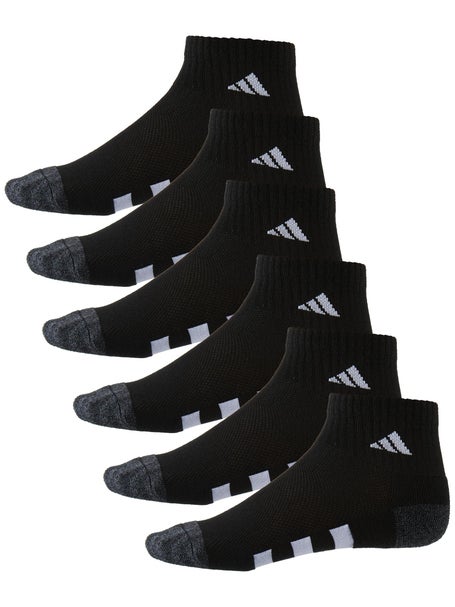 adidas Youth Cushioned Quarter 6-Pack Sock Black