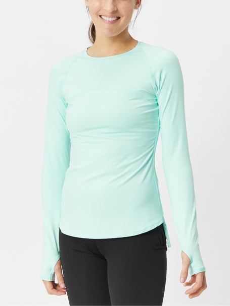 BloqUV Womens Drawstring Long Sleeve Top - Mint