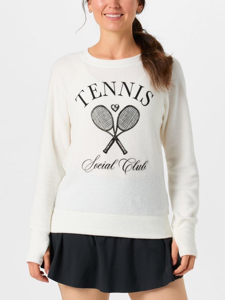 Bird & Vine Womens Reverse Fleece Tennis Social Club