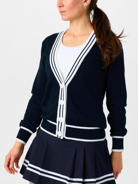 Bubble Womens Crossed Racquets Mel Cardigan - Navy