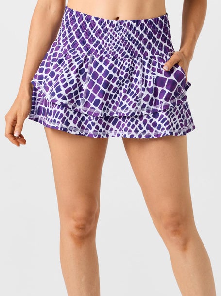 Bubble Womens Ruffle Skirt - Purple Croc