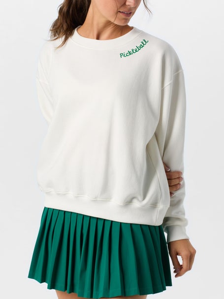 CourtLife Womens Pickleball Patches Crewneck