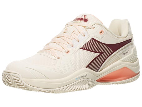 Diadora Blushield Torneo 3 Clay Wh/Maroon Womens Shoes