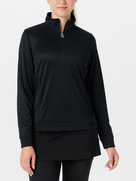 Fila Womens Essential Long Sleeve 1/4 Zip - Black