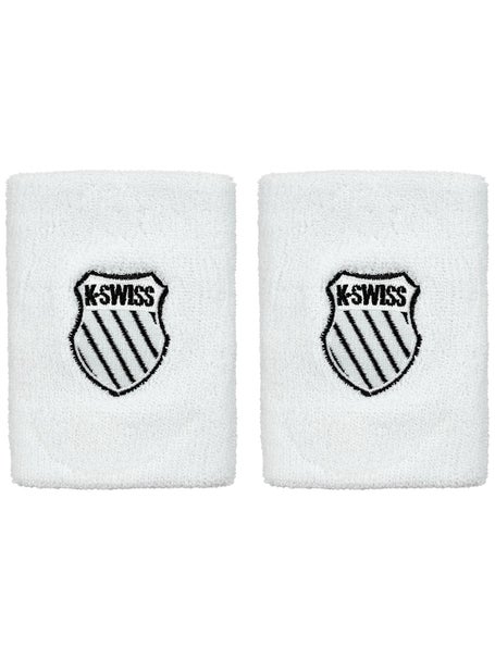 KSwiss Court Doublewide Wristbands - White
