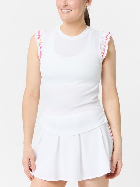 Lucky in Love Womens Classic Stripes Rib Tank