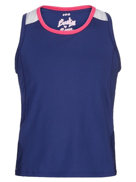 Lucky in Love Girls Berry Buzz Shimmer Tank