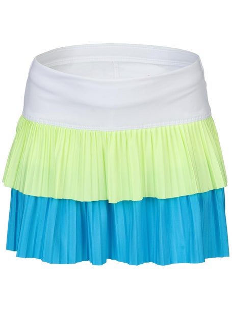 Lucky In Love Girls Doubles Pleat Skirt - Blue