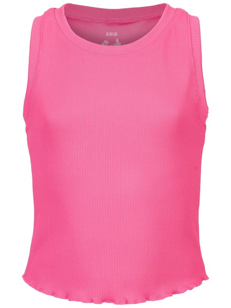 Lucky In Love Girls Flutterline Tank - Pink