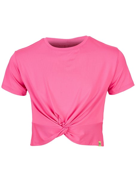 Lucky In Love Girls Peek-A-Bow Top - Pink