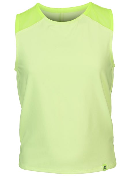 Lucky In Love Girls Tie Break Tank - Lemon