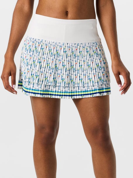 Lucky In Love Womens Long Martini Gras Pleat Skirt