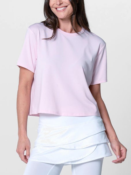 Lucky In Love Womens L-UV Power Box Top - Pink