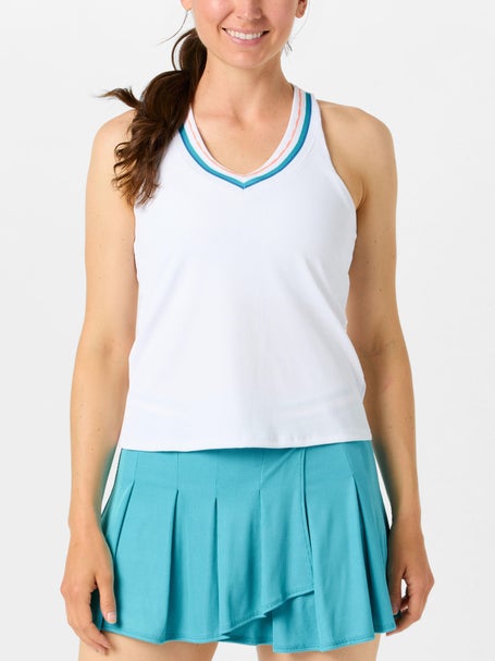 Lucky in Love Womens Waves Oasis Stripe Tank