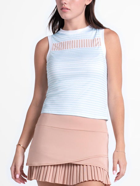 Lucky in Love Womens Riviera Breeze Stripe Muscle Tank