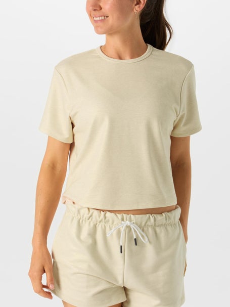 Lucky In Love Womens Shimmer Renew Heather Top