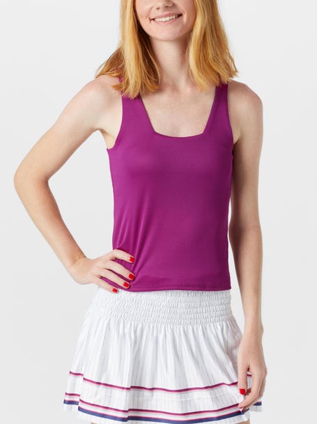 Lucky In Love Womens Berry Buzz Squared Up Tank