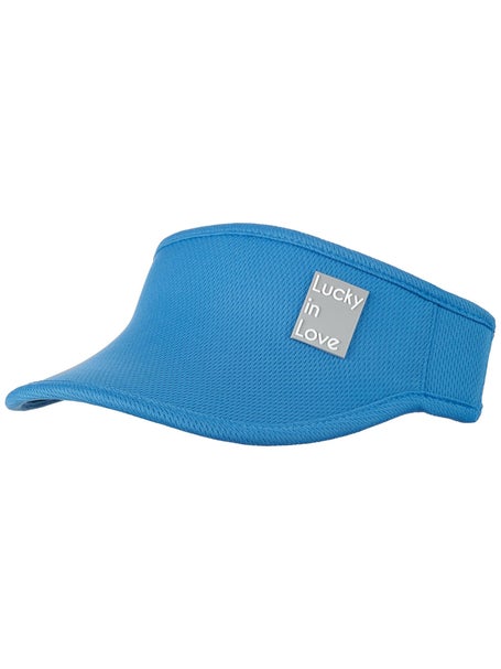 Lucky in Love Womens Stretch Visor - Caribbean Blue