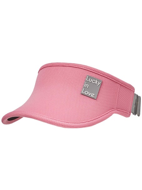 Lucky In Love Womens Stretch Visor - Paradise Pink