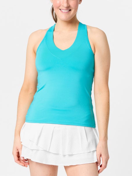 Lucky In Love Womens Core V-Neck Tank - Ocean