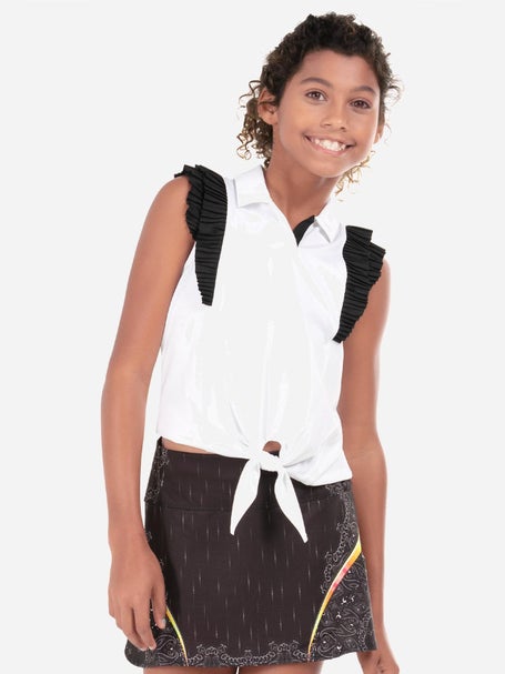 Lucky in Love Girls Paisley In Love Preppy Tie Polo