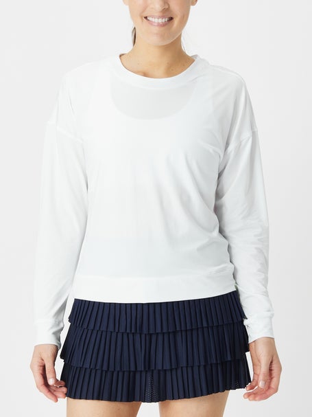 Lucky in Love Womens L-UV Hype LS Top - White