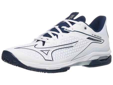 Mizuno Wave Exceed Tour 6 Clay Wh/Blue Mens Shoes