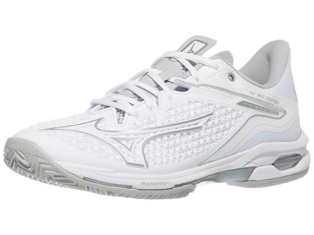 Mizuno Wave Exceed Tour 6 Clay White/Silver Woms Shoes