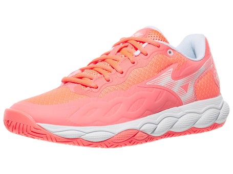 Mizuno Wave Enforce Court Coral/White Womens Shoes