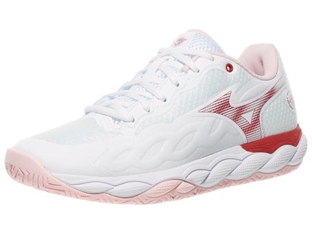 Mizuno Wave Enforce Court Wh/Pinkesque Womens Shoes 